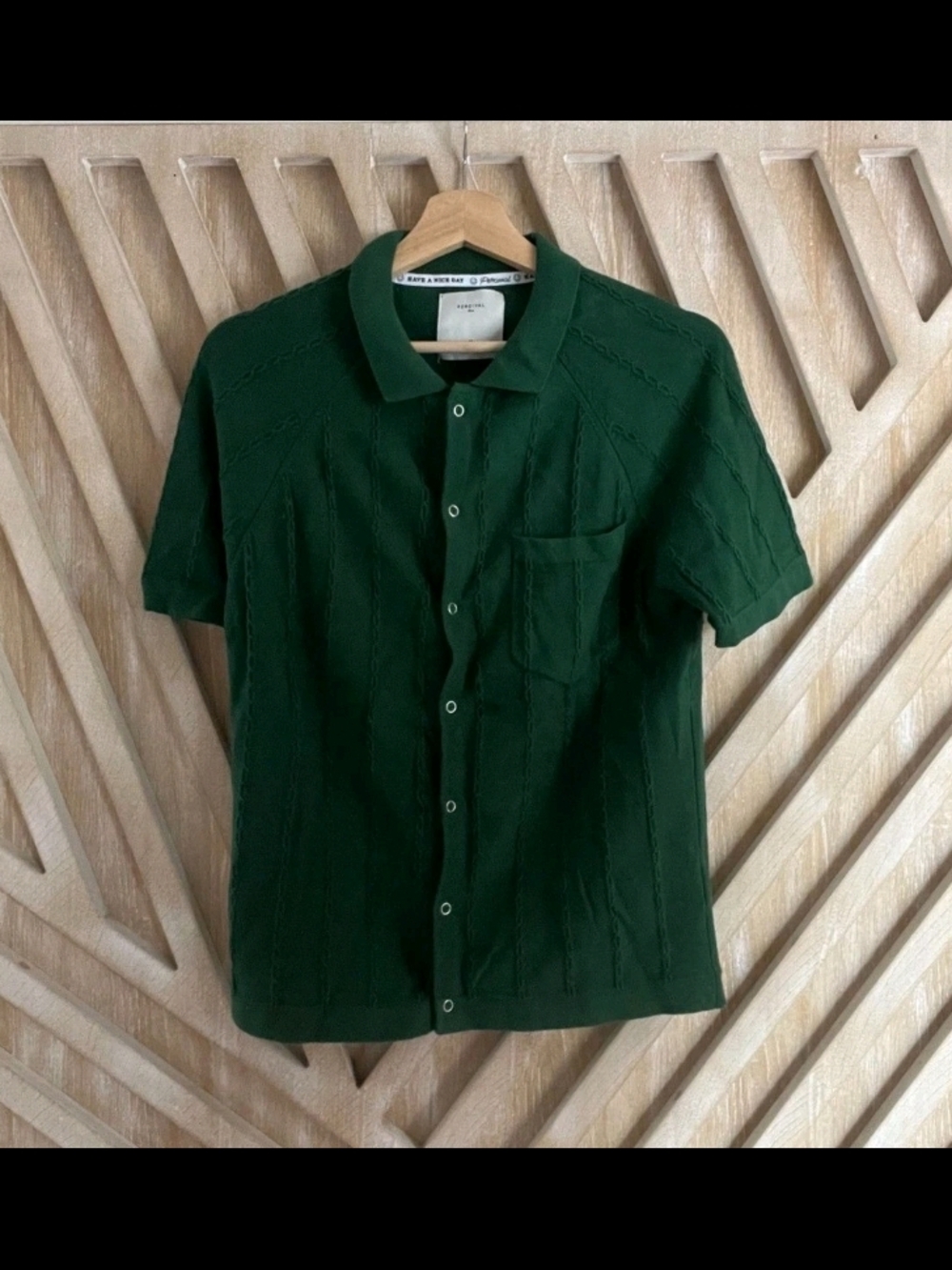 Percival Green Short Sleeve Button Down